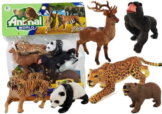 Lean-toys Gumiállatok egy táskában Tigris Puma Gorilla