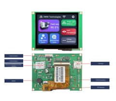 DWIN LCD 3.5" 320x240 kapacitív érintőképernyő DWIN HMI