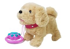 Lean-toys Plüss kutya pórázon, akkumulátoros krém kiegészítőkkel