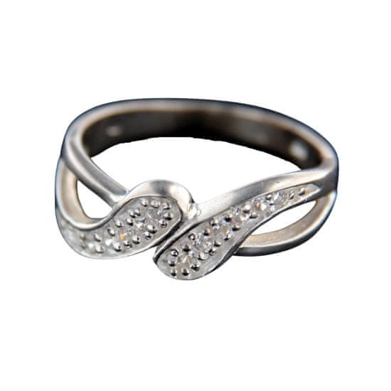 Amiatex Ezüst gyűrű 14838 + Nőin zokni Gatta Calzino Strech