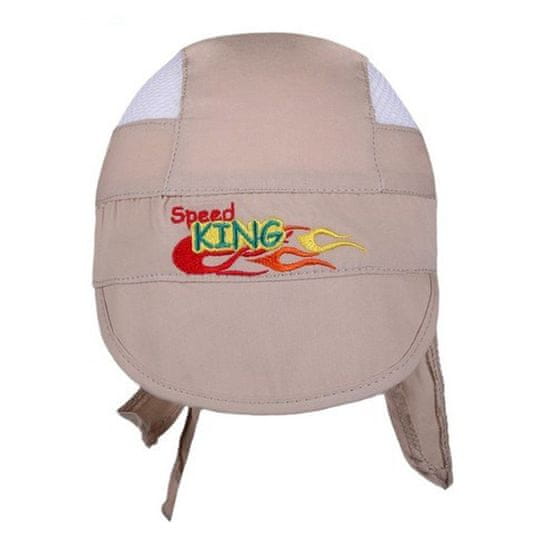 NEW BABY Letní dětská čepička-šátek Speed King béžová