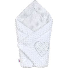 NEW BABY Luxus pólya Minky-ből fehér 73x73 cm