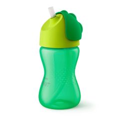 Avento Bájos itató pohár hajlékony szívószállal Avent 300 ml zöld