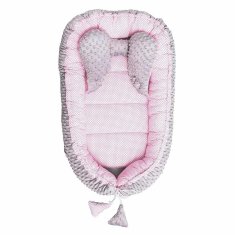 BELISIMA Babafészek kisbabák számára Minky Sweet Baby rózsaszín