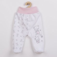 NEW BABY Baba lábfejes nadrág Bears rózsaszín 50 Rózsaszín