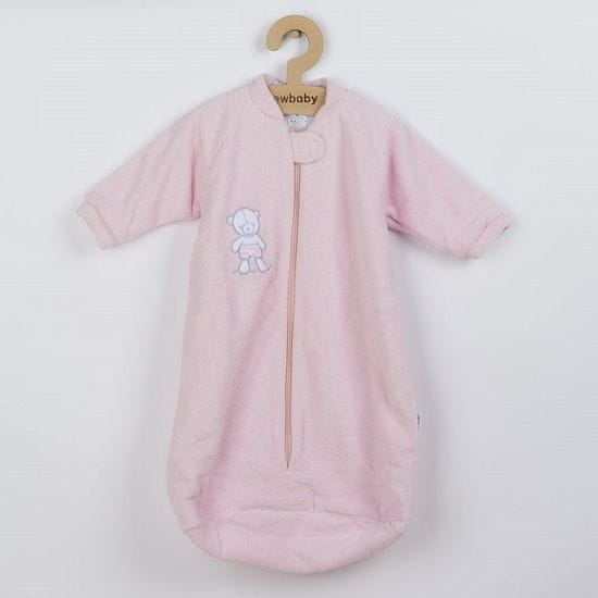NEW BABY Baba frottír hálózsák maci rózsaszín