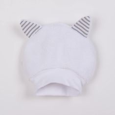 NEW BABY Luxus baba téli sapka fülekkel Snowy collection 74 (6-9 h) Fehér
