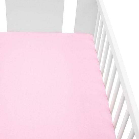 NEW BABY Jersey lepedő kiságyba 120x60 rózsaszín
