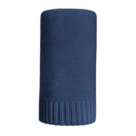 NEW BABY Bambusz kötött takaró 100x80 cm sötét kék