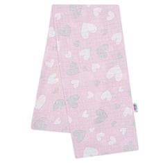 NEW BABY Pamut pelenka nyomtatott mintával rózsaszín szívecskék