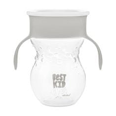 AKUKU Gyermek bájos itató pohár 360° - 270 ml szürke