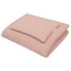 Muszlin ágynemű szett kiságyba töltettel 100x70 cm rózsaszín