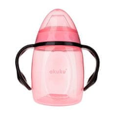AKUKU Szilikonos csőrös pohár döntött 280ml rózsaszín