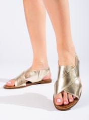 Amiatex Női papucs 100355 + Nőin zokni Gatta Calzino Strech, sárga és arany árnyalat, 36