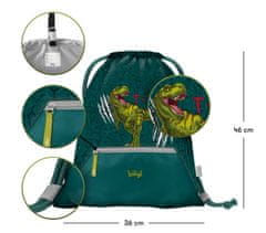 BAAGL 5 SET Airy T-REX: hátizsák, tolltartó, táska, pénztárca, doboz
