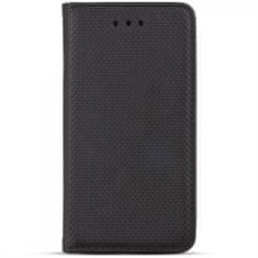 TKG Telefontok Huawei P8 Lite - fekete mágneses szilikon keretes könyvtok 