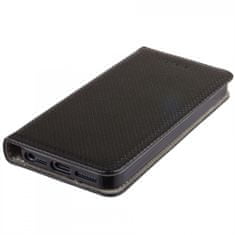 TKG Telefontok Huawei P8 Lite - fekete mágneses szilikon keretes könyvtok 