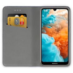 TKG Telefontok Huawei Y6 2019 - arany mágneses szilikon keretes könyvtok