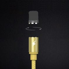 TKG Töltőkábel: Remax Gravity RC-095m mágneses USB / micro USB kábel LED 1M 1.5A fekete