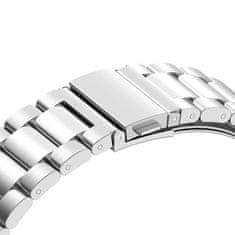 TKG Samsung Galaxy Watch 4 (40 / 42 / 44 / 46 mm) okosóra fémszíj - ezüst fémszíj