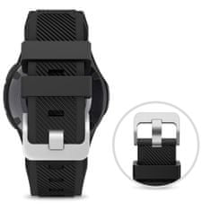 TKG Huawei Watch GT 4 (46 mm) okosóra szíj - TECH-PROTECT Smoothband fekete szilikon szíj (22 mm szíj szélesség)
