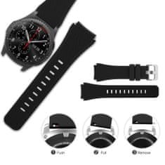 TKG Samsung Galaxy Watch 3 (45 mm) okosóra szíj - TECH-PROTECT Smoothband fekete szilikon szíj (22 mm szíj szélesség)