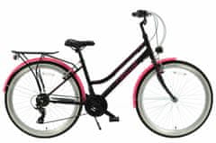 Kands Kands Laguna vs-3 Női kerékpár, Shimano, 26'' kerék, Fekete/rózsaszín 15 coll – 140-155 cm magasság
