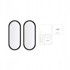 TKG Xiaomi Mi Band 7 - okosóra flexi üvegfólia fekete kerettel (2db)