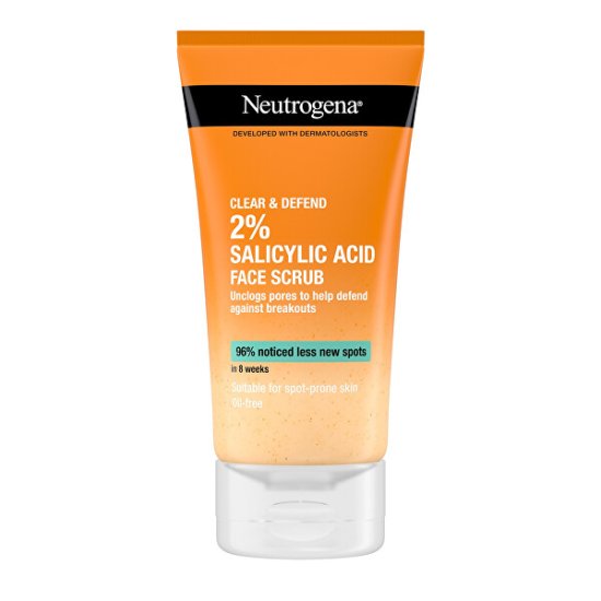 Neutrogena Kisimító peeling Clear & Defend (Facial Scrub) 150 ml