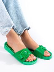 Amiatex Női papucs 100407 + Nőin zokni Gatta Calzino Strech, zöld árnyalat, 36