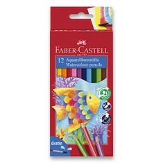 Faber-Castell akvarellkréták 12 szín + ecset