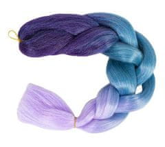 Soulima Kanel szintetikus haj Ombre lila-kék copfok ISO