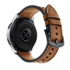 TKG Huawei Watch GT 3 Pro (46 mm) okosóra szíj - TECH-PROTECT Leather barna bőr szíj (22 mm szíj szélesség)