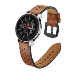 TKG Huawei Watch GT / GT2 / GT2 Pro (46 mm) okosóra szíj - TECH-PROTECT Leather barna bőr szíj (22 mm szíj szélesség)