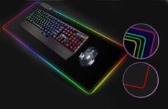CoolCeny Játékpad egérhez és billentyűzethez RGB háttérvilágítással – 80 x 30 cm