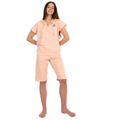 BERRAK Női pamut pizsama rövidnadrággal NICOLETA barack színű BR-PI-9186_398781 XL