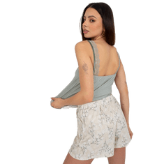 BERRAK Női csíkos pizsama rövidnadrággal és felsővel GIADA khaki BR-PI-9168_398810 XL