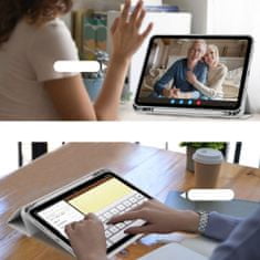 TKG Tablettok iPad 2022 10.9 (iPad 10) - szürke smart case, ceruza tartóval