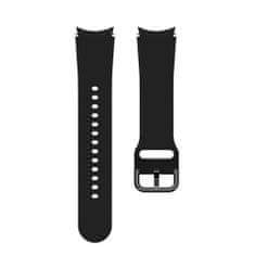 TKG Samsung Galaxy Watch 4 (40 / 42 / 44 / 46 mm) okosóra szíj - fekete szilikon szíj
