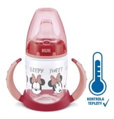 Manuka Health Baba tanuló itatópohár NUK Disney Mickey hőmérséklet jelzővel 150 ml piros