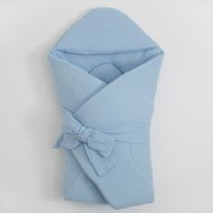 NEW BABY Muszlin wrap kapucnival kék