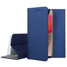 TKG Telefontok Samsung Galaxy A02S - kék mágneses szilikon keretes könyvtok