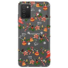TKG Telefontok Samsung Galaxy A03s - Forcell Christmas chain átlátszó mintás szilikon hátlap tok