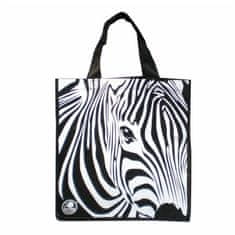 Zebra Textil bevásárló táska 34x36x22cm