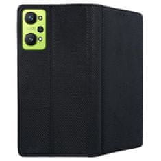 TKG Telefontok Realme GT Neo 2 5G - fekete mágneses szilikon keretes könyvtok