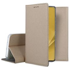 TKG Telefontok Xiaomi 12 Lite - arany mágneses szilikon keretes könyvtok