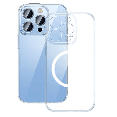 BASEUS Crystal iPhone 14 Pro Max átlátszó mágneses tok és üvegfólia (ARJC010102) (ARJC010102)