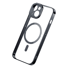 BASEUS Glitter iPhone 14 Plus Átlátszó tok és üvegfólia fekete (ARMC010201) (ARMC010201)