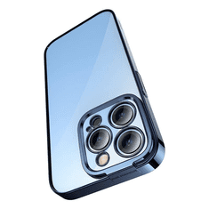 BASEUS Glitter iPhone 14 Pro átlátszó tok és üvegfólia kék (ARMC021303) (ARMC021303)