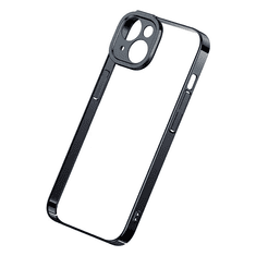 BASEUS Glitter iPhone 14 Plus Átlátszó tok és üvegfólia fekete (ARMC021001) (ARMC021001)